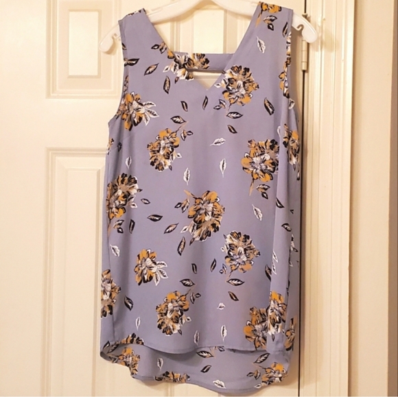 Maurices Tops - Maurices Blue yellow Floral Tank Top XXL